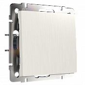 W1112013 / Выключатель одноклавишный проходной (перламутровый рифленый)