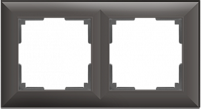 WL14-Frame-02 / Рамка на 2 поста (серо-коричневый)