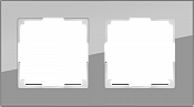 W0021115 / Рамка на 2 поста Favorit (серый, стекло)