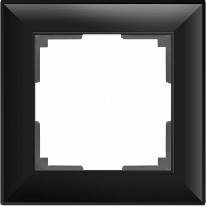 W0012208 / Рамка на 1 пост Fiore (черный матовый)