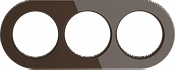 WL21-frame-03 / Рамка на 3 поста Favorit Runda (коричневый) (a044900)