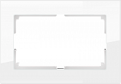 W0081101 / Рамка для двойной розетки Favorit (белый, стекло)