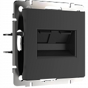 W1182208 / Розетка двойная Ethernet RJ-45 (черный матовый)