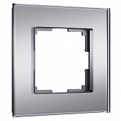 W0013106 / Рамка на 1 пост Senso (серебряный, стекло soft-touch)
